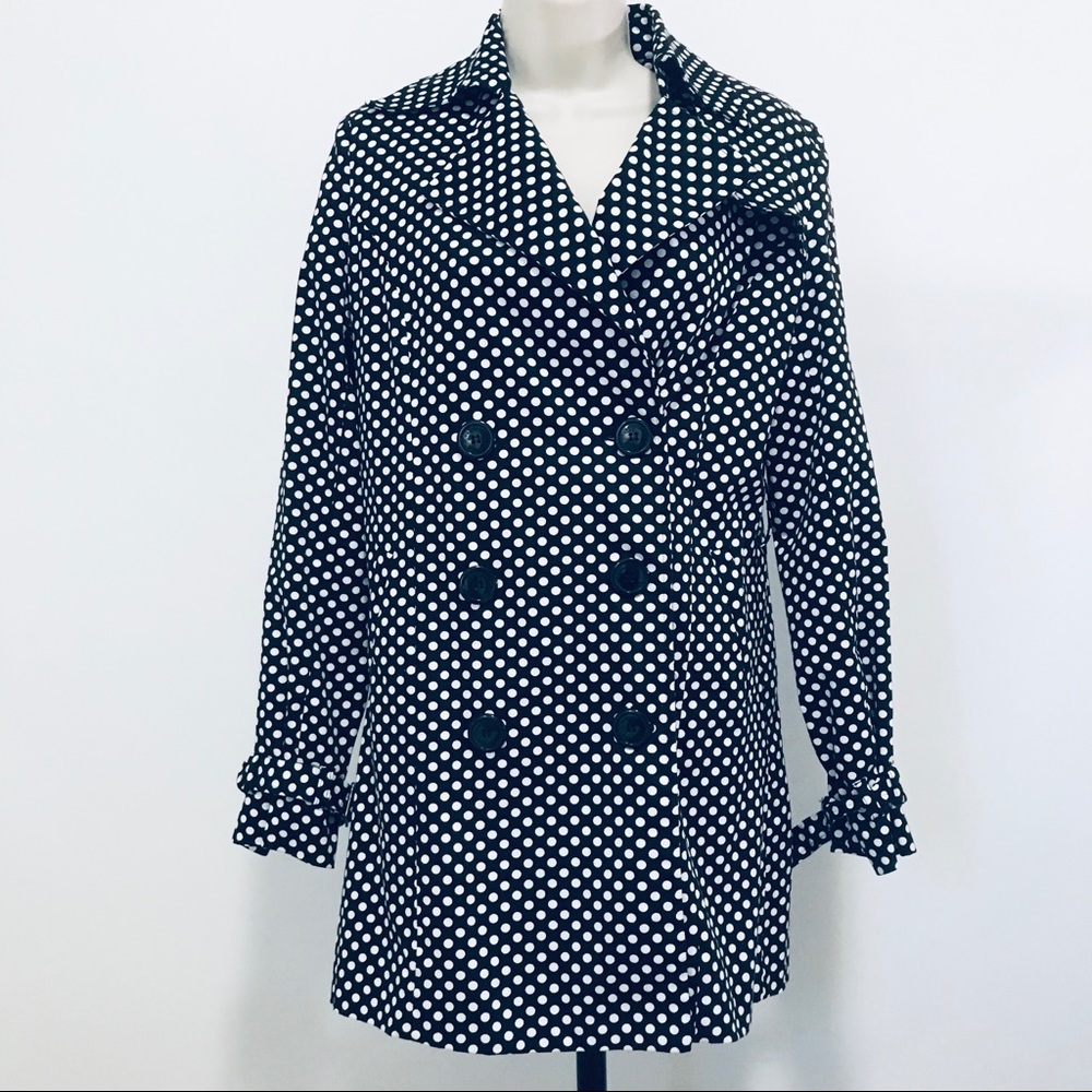 Vertigo Polkadot Trench Coat Size XS - Picture 7 of 12